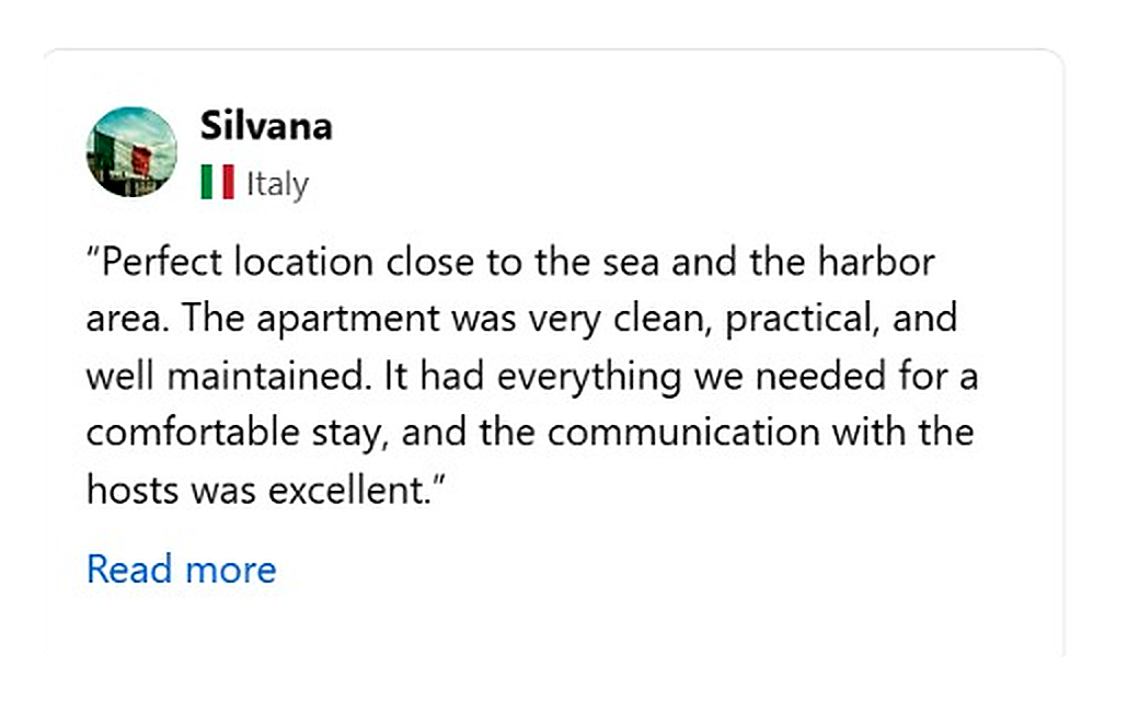 Booking.com review - Silvana